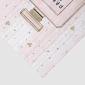 ピンク&金ゴールドハートパリパルフムシックファッション 薄葉紙 (詳細)