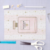 ピンク&金ゴールドハートパリパルフムシックファッション 薄葉紙 (クラフト)