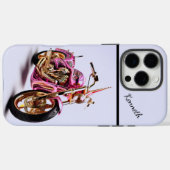 ピンク&金ゴールドバイク Case-Mate iPhoneケース (裏面 (横))