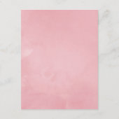 ピンク&金ゴールドバラウォーターカラー結婚ズゲスト詳細 エンクロージャーカード (裏面)