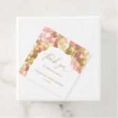 ピンク&金ゴールドバルーンアーチ赤ちゃんシャワーありがとう フェイバータグ (インサイチュ)