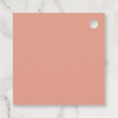 ピンク&金ゴールドバルーンアーチ赤ちゃんシャワーありがとう フェイバータグ (裏面)