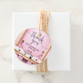 ピンク&金ゴールドバレエステージバレリーナ フェイバータグ (インサイチュ)