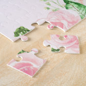 ピンク&金ゴールドバレリーナダンステーマ名前をカスタムする ジグソーパズル (側面)