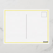 ピンク |金ゴールドフェアリー女の子の誕生発表 箔招待状ポストカード (裏面)