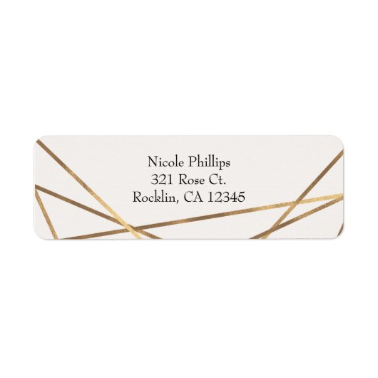 ピンク&金ゴールドフローラグラムブライダルシャワー招待 ラベル (正面)