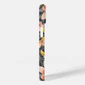 ピンク&金ゴールドフローラポピーパーソナライズされた Case-Mate iPhoneケース (裏面 / 右)