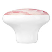 ピンク&金ゴールドフローラ牡丹フラワーグラムカスタムフローラ セラミックノブ (側面)