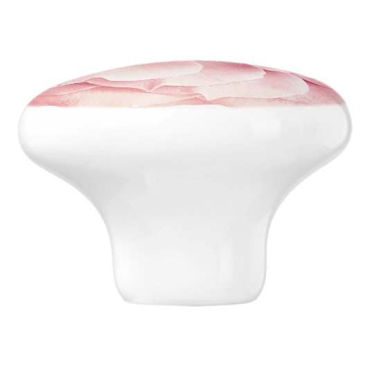 ピンク&金ゴールドフローラ牡丹フラワーグラムカスタムフローラ セラミックノブ (側面)