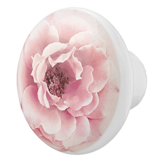 ピンク&金ゴールドフローラ牡丹フラワーグラムカスタムフローラ セラミックノブ (右)