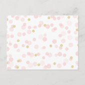 ピンク&金ゴールドベビーシャワー価格ゲームカードを推測 インビテーションポストカード (裏面)