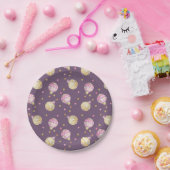 ピンク+金ゴールドホットエアバルーン赤ちゃんシャワー ペーパープレート (パーティー)