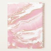 ピンク&金ゴールドマーガーリーブルデイリープランナー – スパイラル プランナー手帳 (裏面)