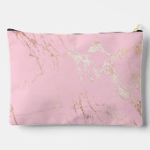 ピンク&金ゴールドマーブルかわいらしカスタム アクセサリーポーチ (裏面)