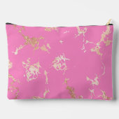 ピンク&金ゴールドマーブルかわいらしカスタム アクセサリーポーチ (裏面)