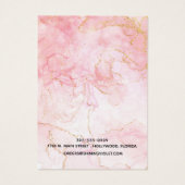 ピンク&金ゴールドマーブルイヤリング&ネックレスディスプレイ (裏面)