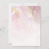 ピンク&金ゴールドマーブルガールファーストホリーコミュニオン 招待状 (裏面)