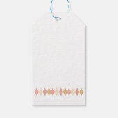 ピンク&金ゴールドメリーと明るいクリスマスプレゼントラベル ギフトタグ (裏面)