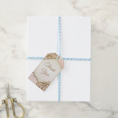 ピンク&金ゴールドモロッコアラビアンナイト結婚式の引き出物 ギフトタグ (より糸付き)