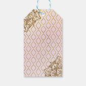 ピンク&金ゴールドモロッコアラビアンナイト結婚式の引き出物 ギフトタグ (裏面)