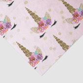 ピンク&金ゴールドユニコーンフローラホルンバースデーパーティー 薄葉紙