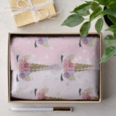 ピンク&金ゴールドユニコーンフローラホルンバースデーパーティー 薄葉紙