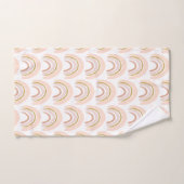 ピンク&金ゴールドレインボーエレガントホパターン バスタオルセット (ハンドタオル)