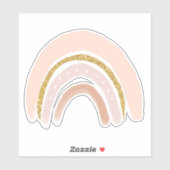 ピンク&金ゴールドレインボーエレガントホ シール (シート)