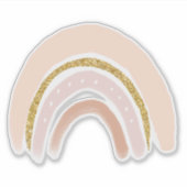 ピンク&金ゴールドレインボーエレガントホ シール (正面)