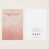 ピンク&金ゴールド大理石ジュエリーネックレスディスプレイ (正面&裏面)