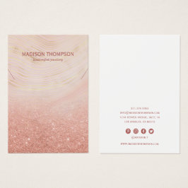 ピンク&金ゴールド大理石ジュエリーネックレスディスプレイ