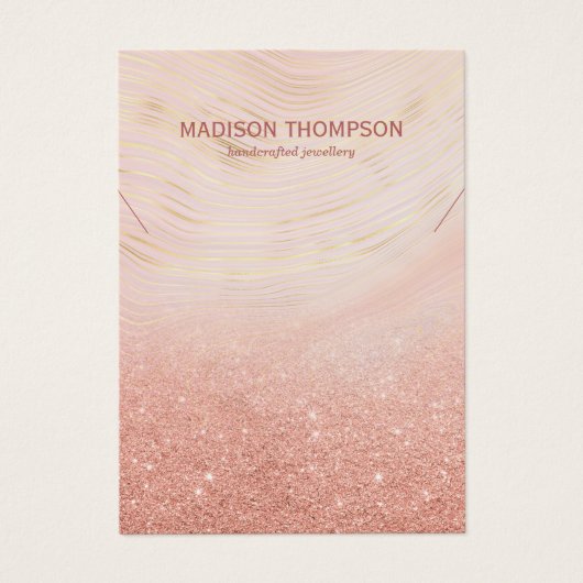 ピンク&金ゴールド大理石ジュエリーネックレスディスプレイ (正面)