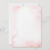 ピンク&金ゴールド幾何学的フローラ結婚式招待状 招待状 (裏面)