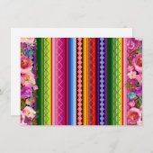 ピンク&金ゴールド恋しく思キンセニラメキシコカード ノートカード (正面/裏面)