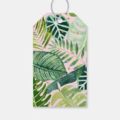 ピンク&金ゴールド恐竜サファリ誕生日 ギフトタグ (裏面)