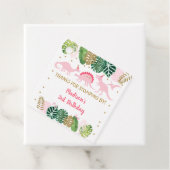 ピンク&金ゴールド恐竜サファリ誕生日 フェイバータグ (インサイチュ)