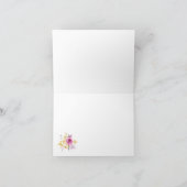 ピンク+金ゴールド熱気球「ありがとう」カード サンキューカード (内部)