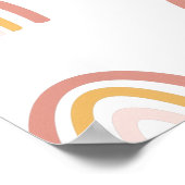 ピンク/金ゴールド虹かわいい子供部屋デコールポスター ポスター (角)