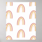 ピンク/金ゴールド虹かわいい子供部屋デコールポスター ポスター (正面)