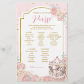 ピンク&金ゴールド魔法の回転木馬あなたの財布の何 (正面)