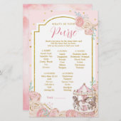 ピンク&金ゴールド魔法の回転木馬あなたの財布の何 (正面/裏面)