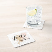 ピンク&金ゴールド440th誕生日紙コースター ペーパーコースター (インサイチュ)