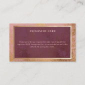 ピンク&金ゴールド50thバースデーパーティー詳細 エンクロージャーカード (正面)