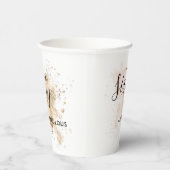 ピンク&金ゴールド60th誕生日パーティー 紙コップ (右)