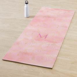ピンク・金ゴールド・ガーリーシェナリック・お祝い ヨガマット