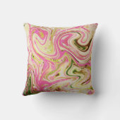 ピンク，金ゴールド,バラ，白，アート，エレガントパターン，sh クッション (裏面)