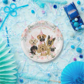 ピンク・金ゴールド・パピー・ドッグズ・ガールズ・バースデー・パーティーが好意 ペーパープレート (パーティー)