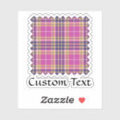 ピンク、金ゴールド、ブルータータンチェック シール (シート)