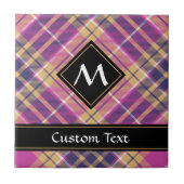 ピンク、金ゴールド、ブルータータンチェック タイル (正面)