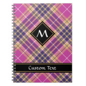 ピンク、金ゴールド、ブルータータンチェック ノートブック (正面)
